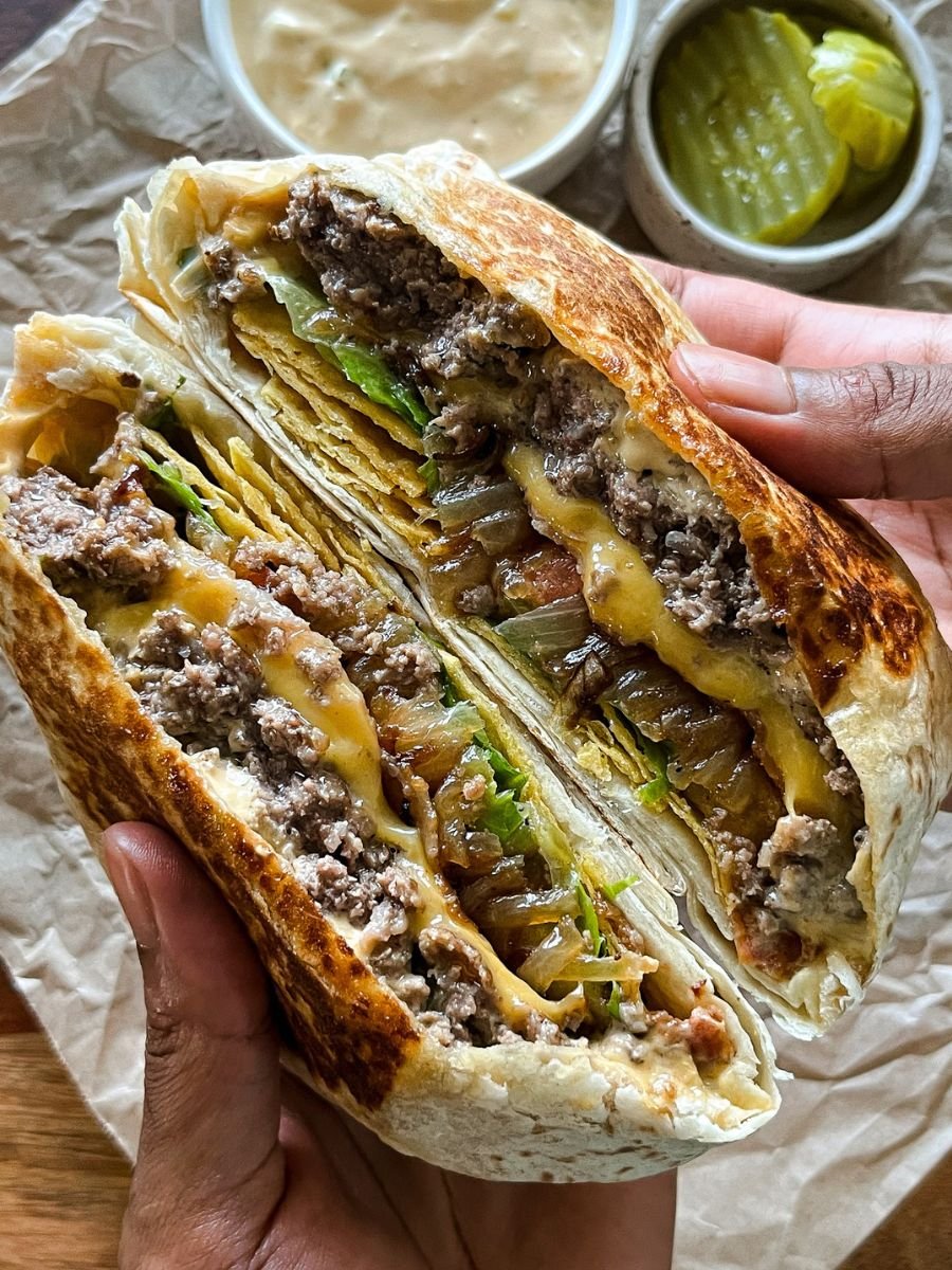Cheeseburger Crunch Wrap Recipe