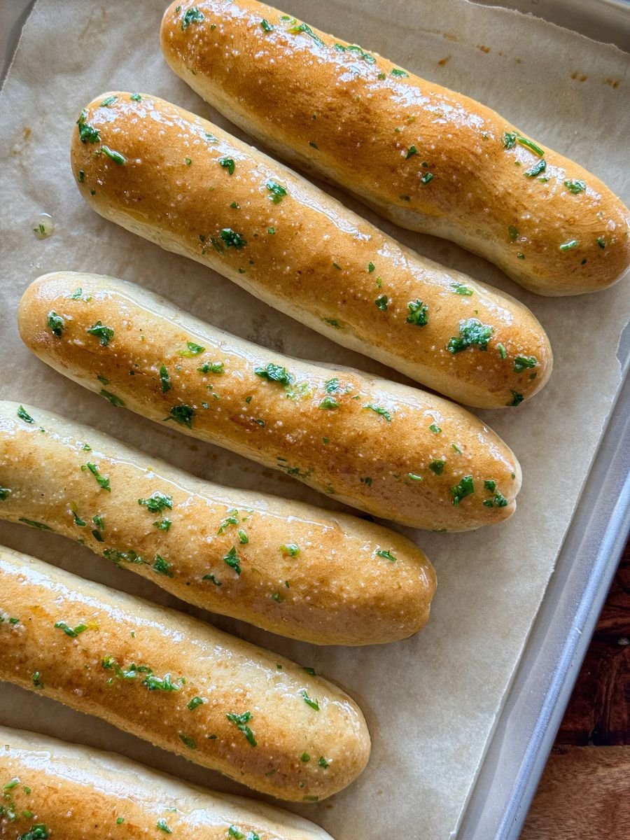 Homemade Buttery Garlic Breadsticks