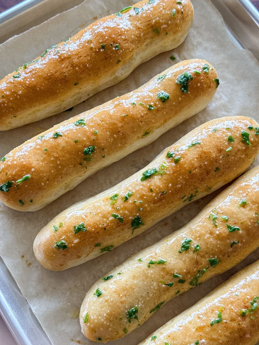 Homemade Buttery Garlic Breadsticks