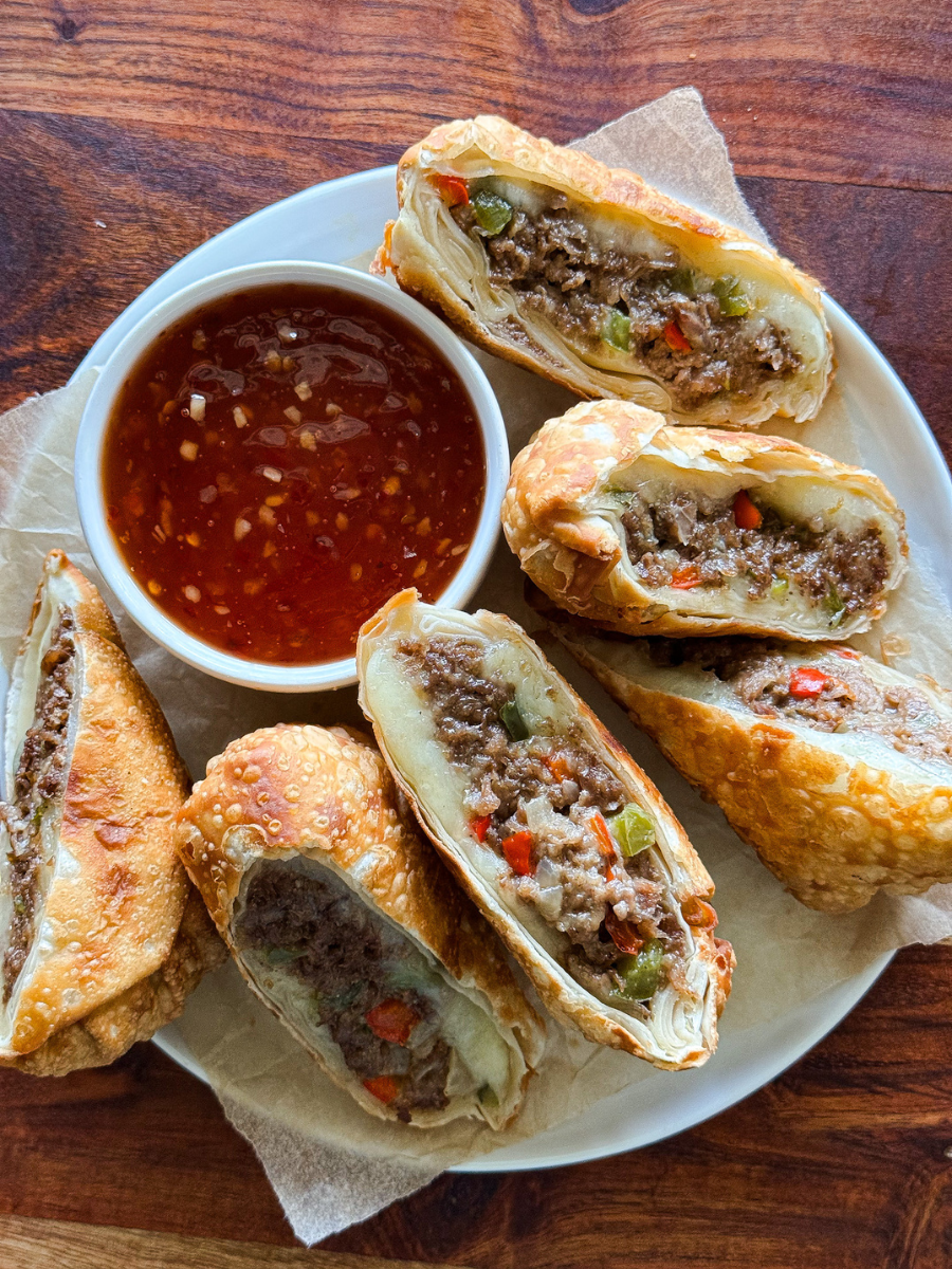 Philly Cheesesteak Egg Rolls