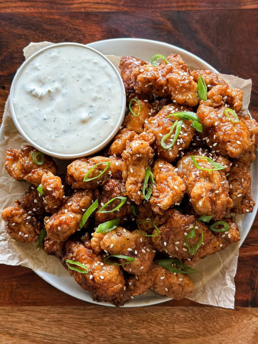 Crispy Honey Garlic Chicken Bites