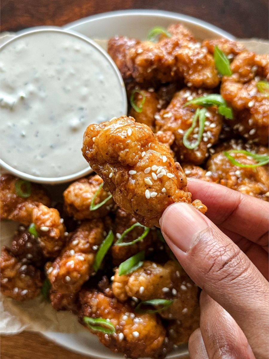 Crispy Honey Garlic Chicken Bites