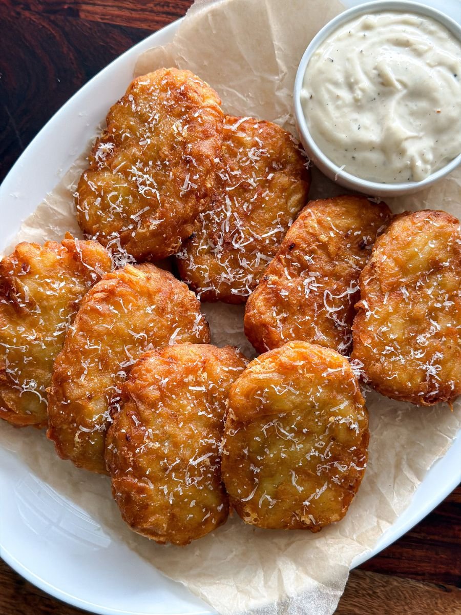 Crispy Garlic Parmesan Hash Browns
