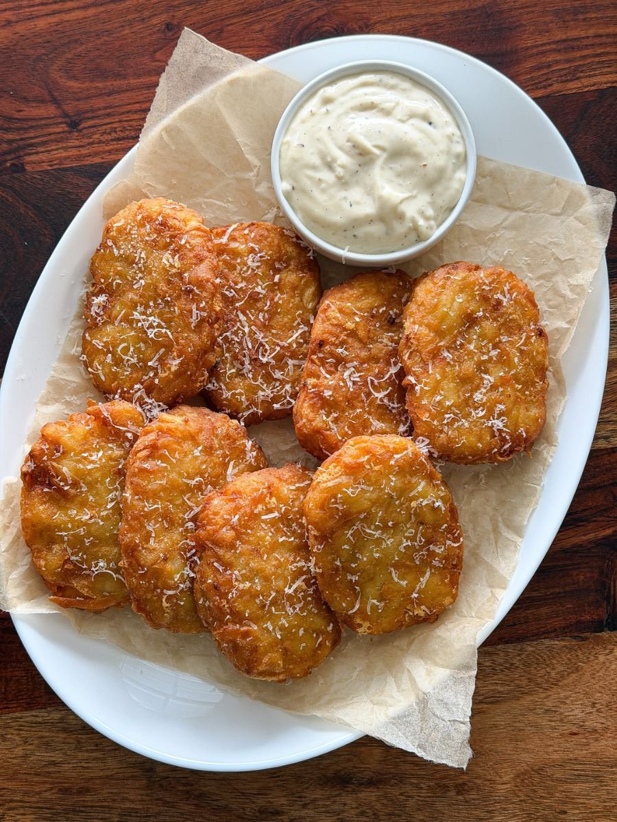 Crispy Garlic Parmesan Hash Browns