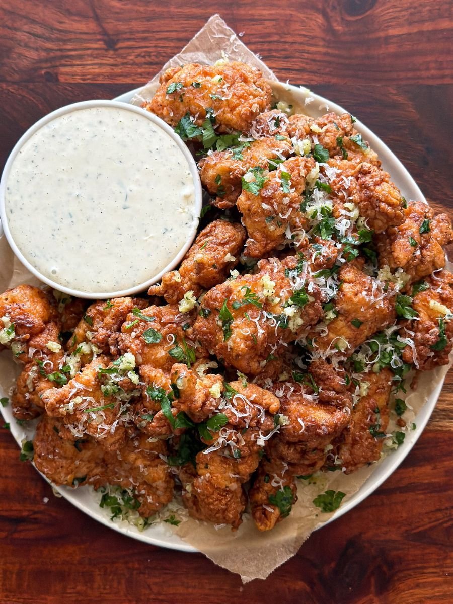 Crispy Garlic Parmesan Chicken Bites