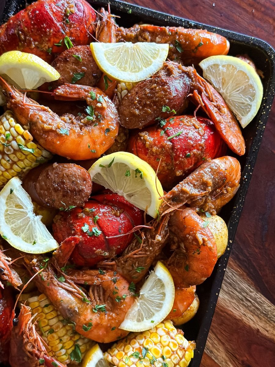 Cajun Seafood Boil with Garlic Butter Sauce