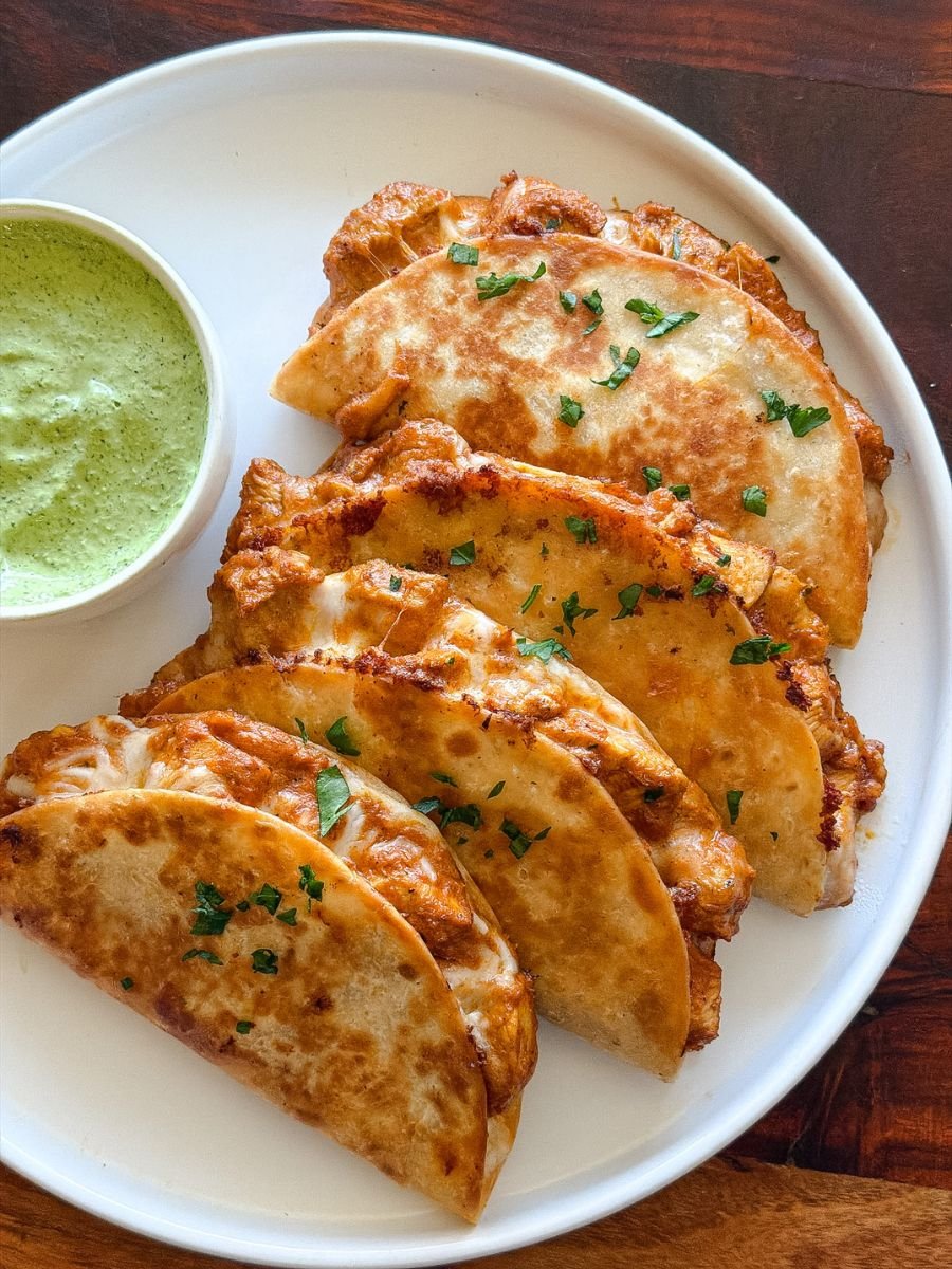 Crispy Butter Chicken Tacos Recipe